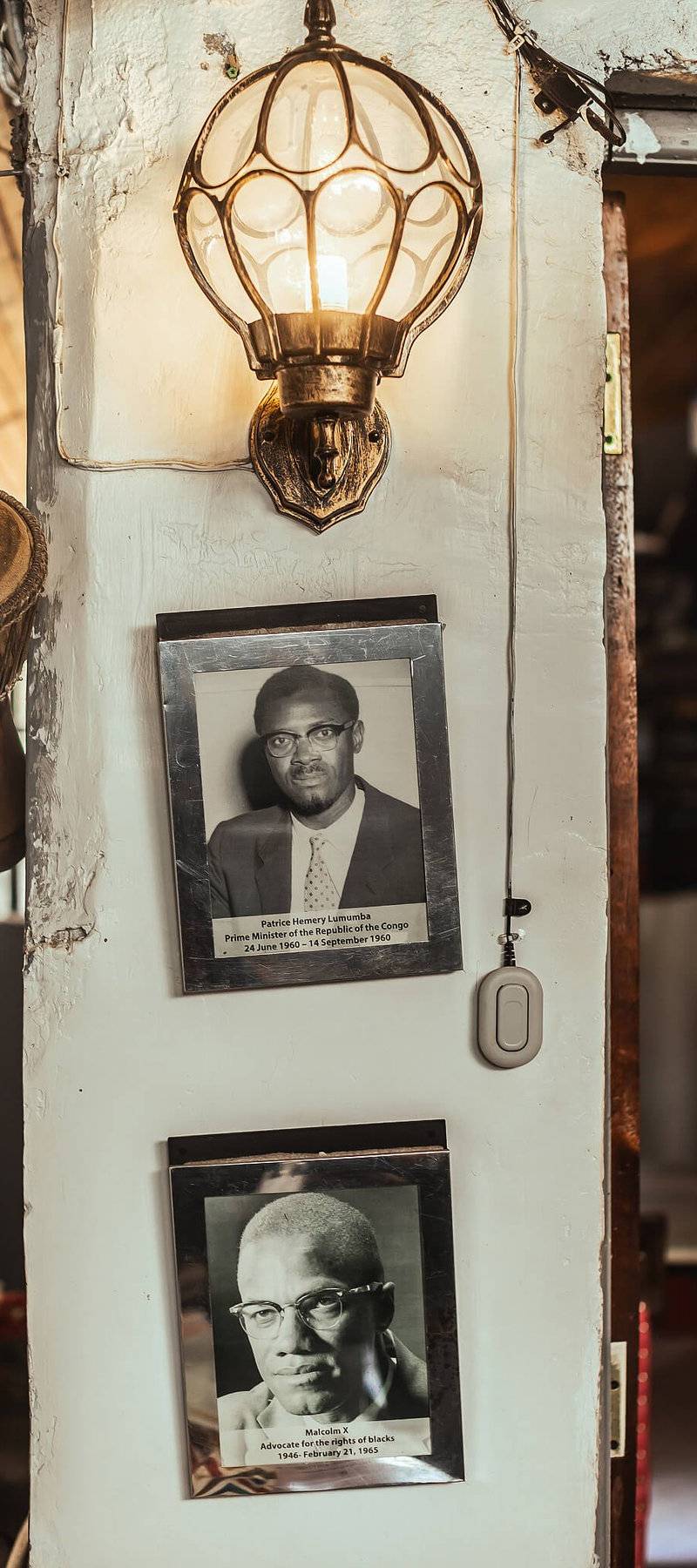Lumumba on the wall.