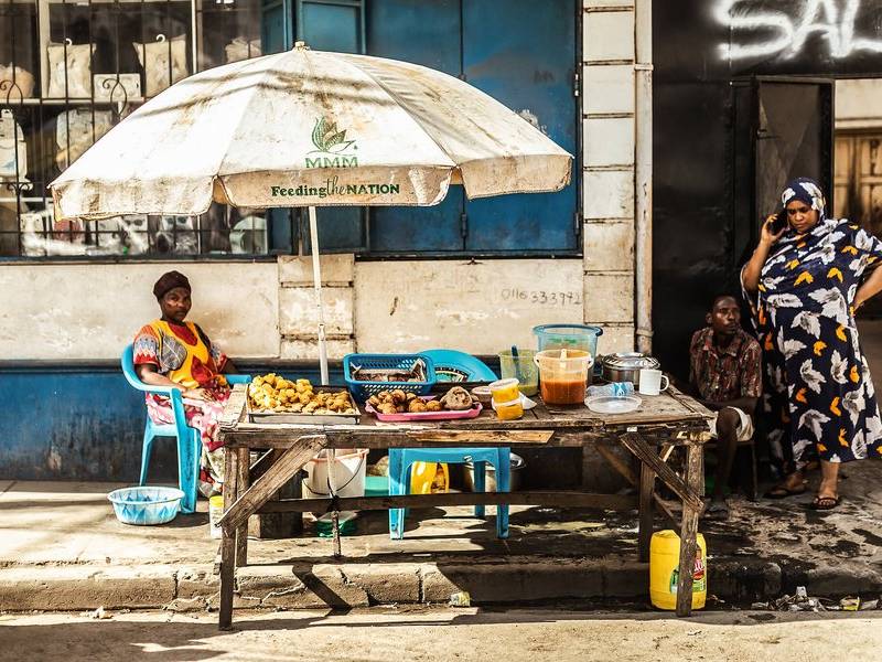 Street market.