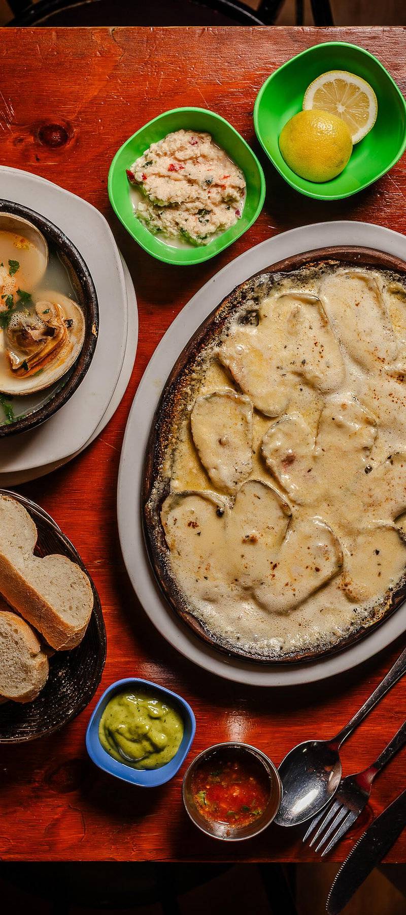 Machas parmesana.