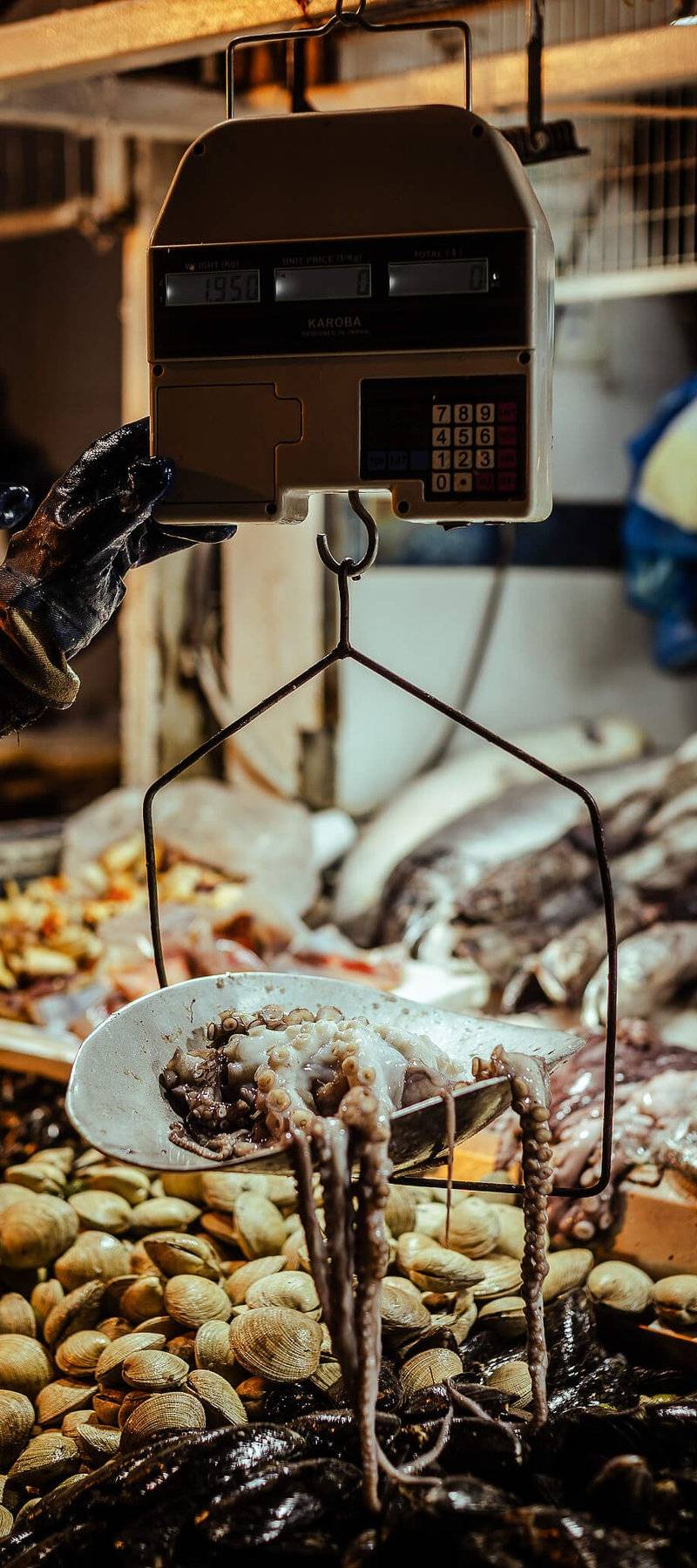 Weighing the reineta.