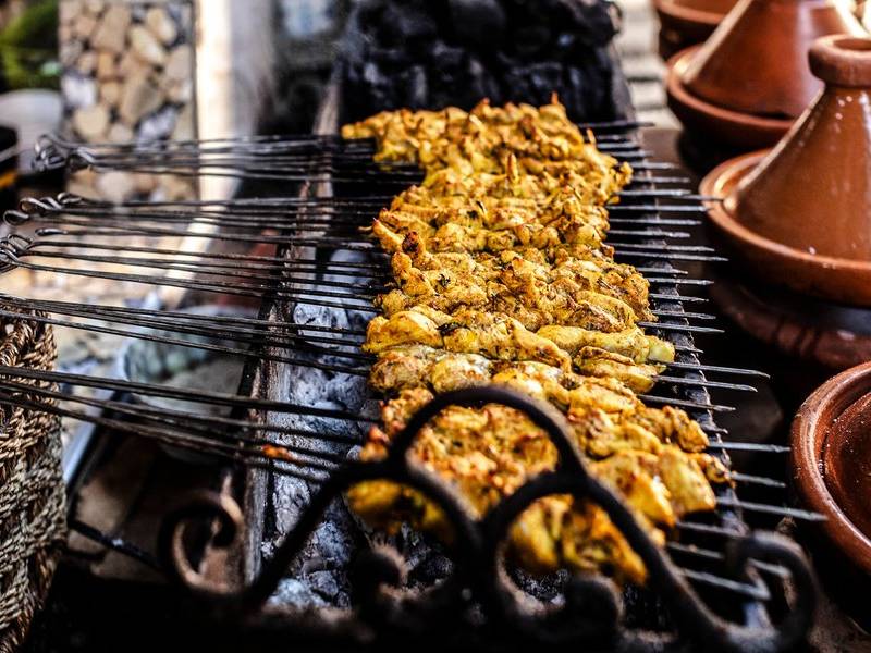 Brochette charcoal.