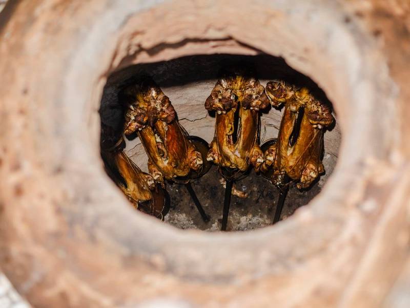 Underground ovens.