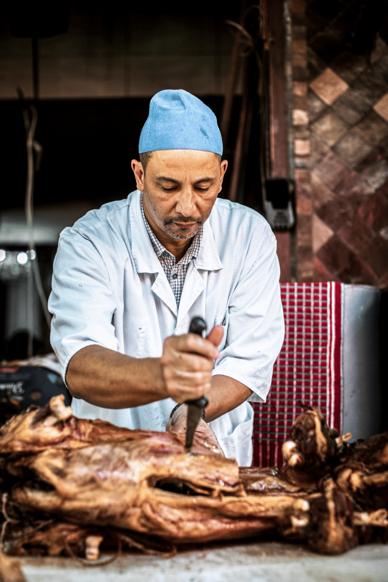 Carving mechoui.