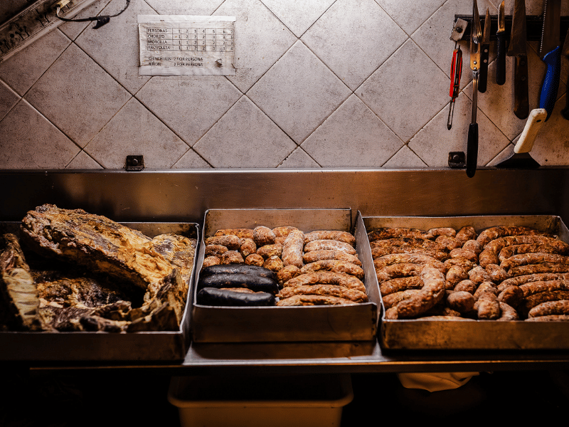 Sausage off the parilla.
