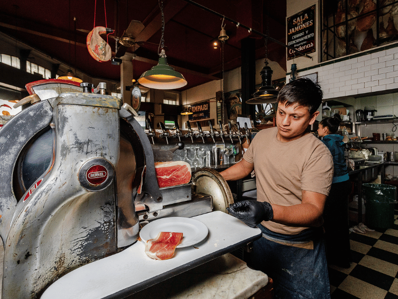 Cured jamon.