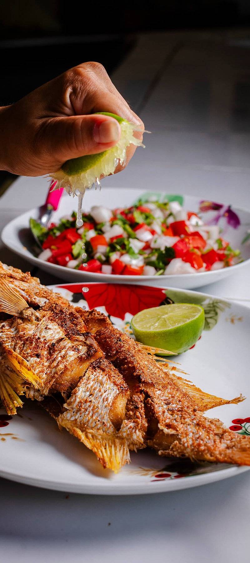 Lime over snapper.