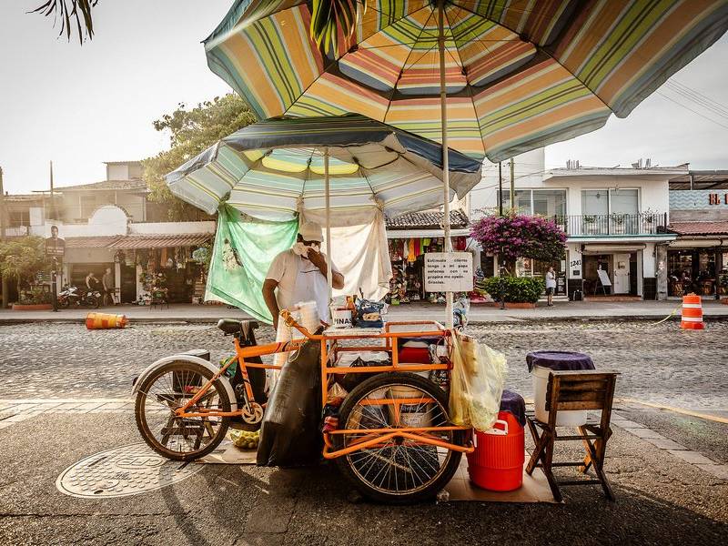 Bici-cart umbrella.