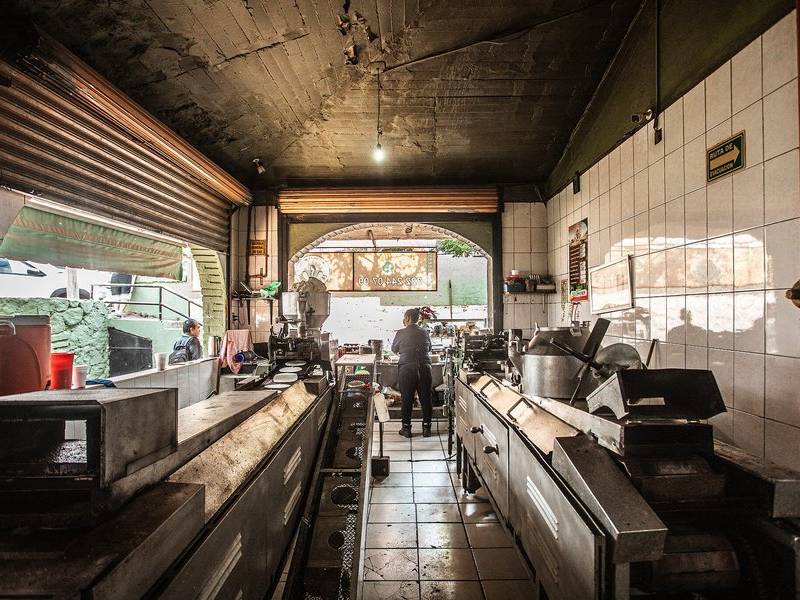 Old-school tortilleria.