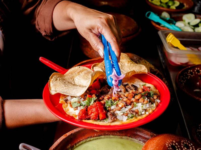 Taco toppings.