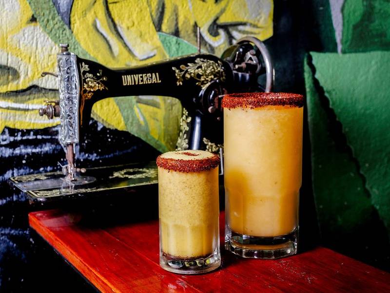 A glass of pulque.