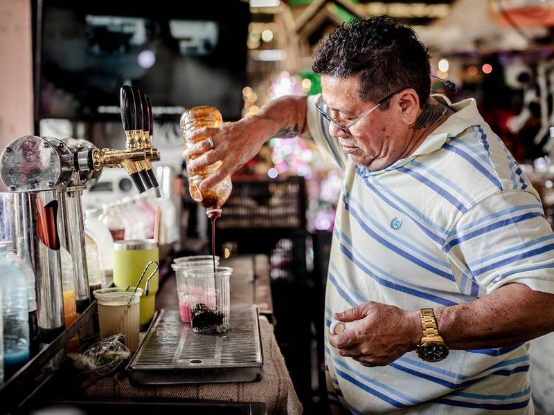 Horchata on tap.