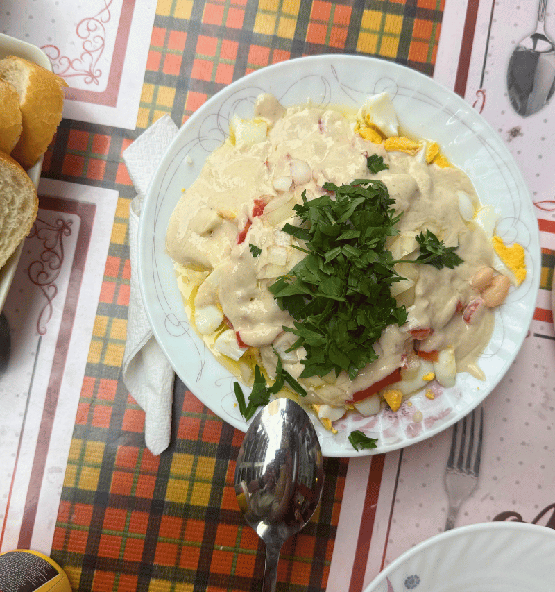 Antalya-style bean piyaz.