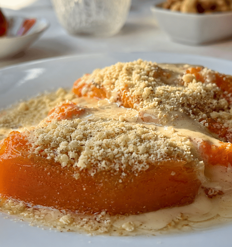 Candied pumpkin kakabak tatlisi.