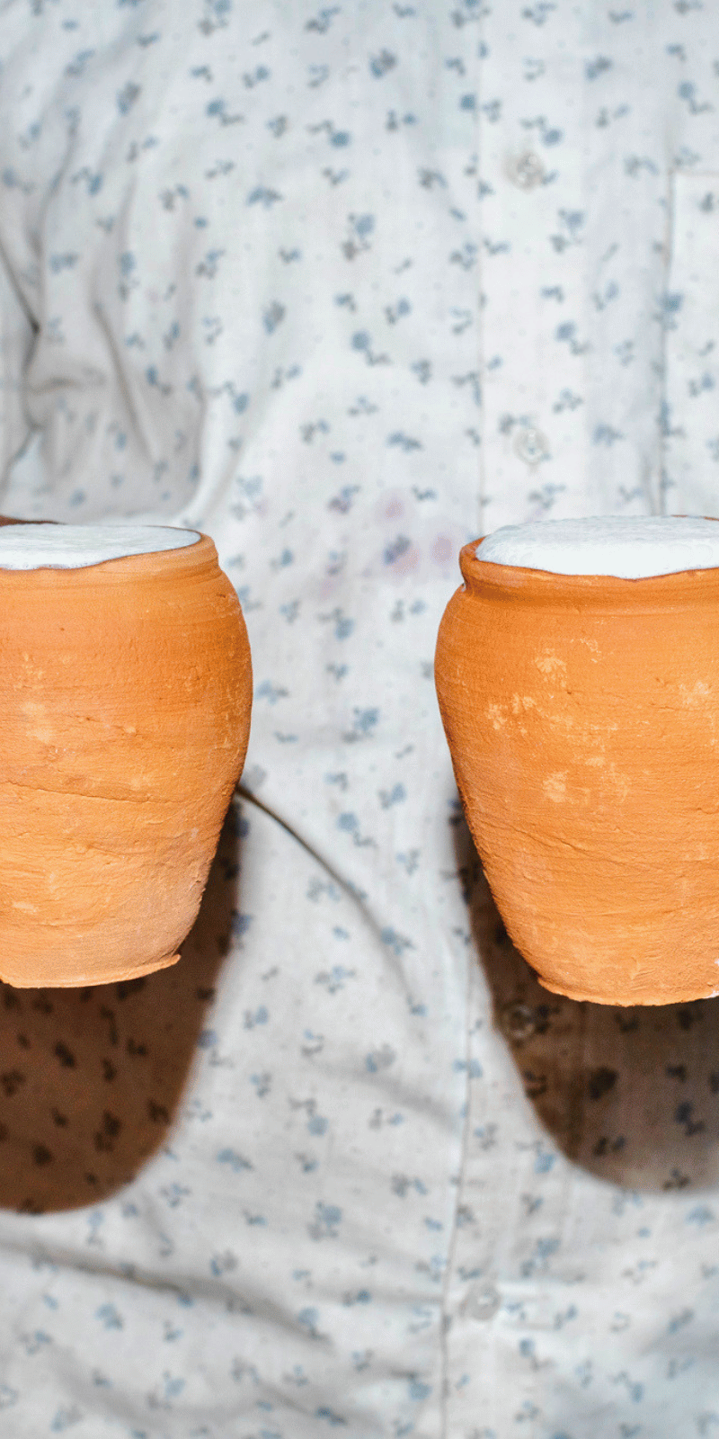 Clay pot lassi.