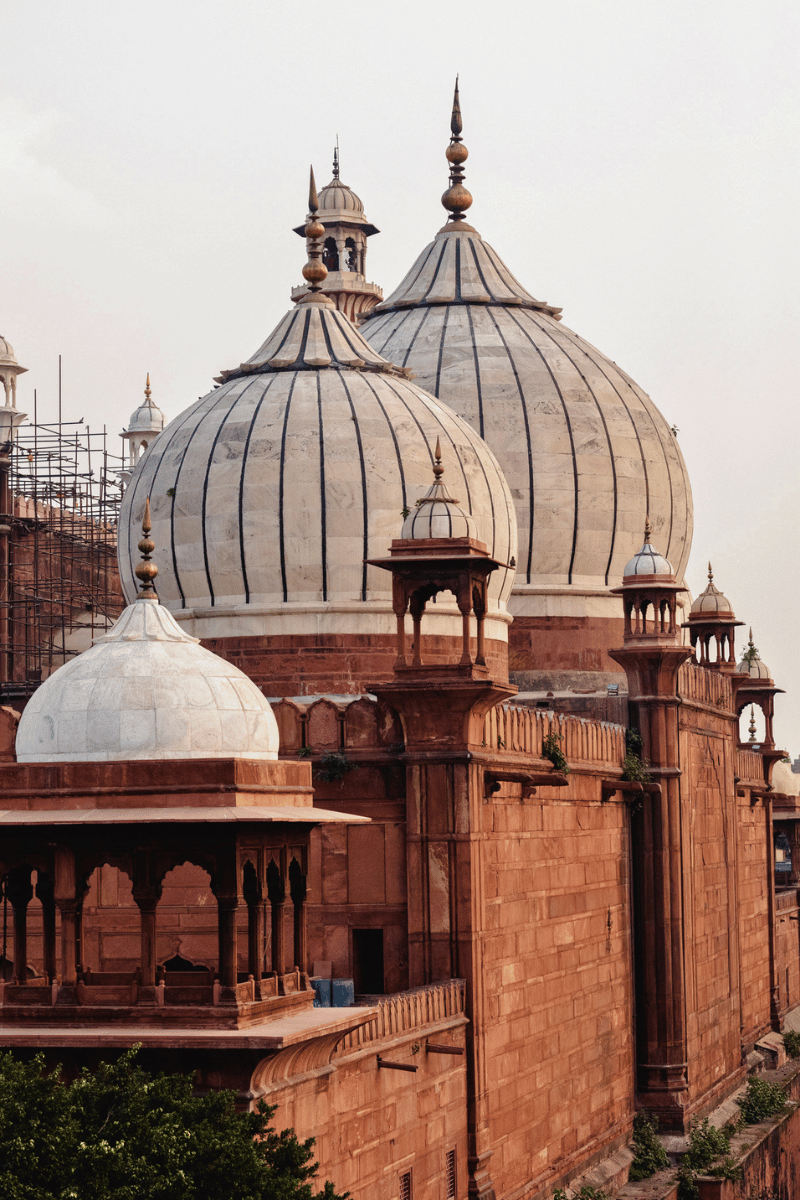 Rooftops over the Red Fort.