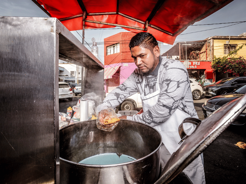 Street side simmer.