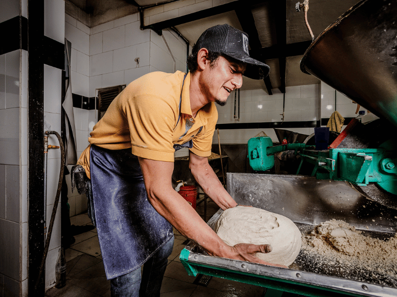 Nixtamalized corn tortillas.