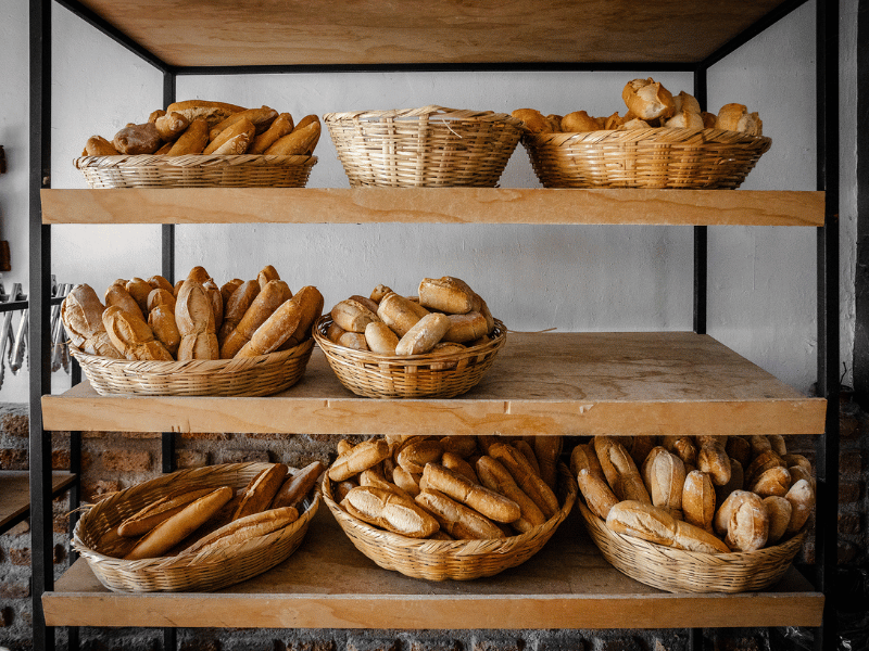 Warm bread.