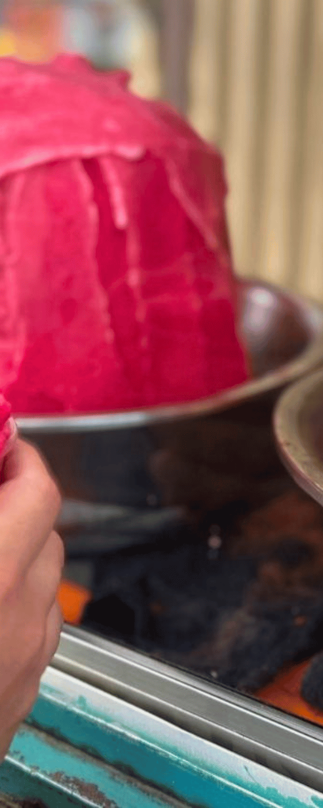 Learning to pour mint tea