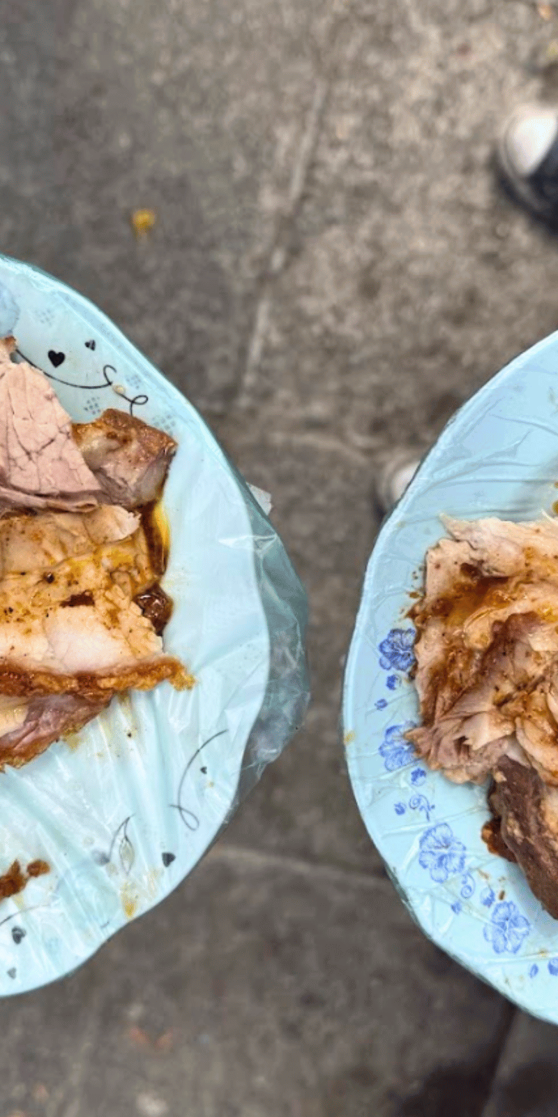 Chicharrón, papas.