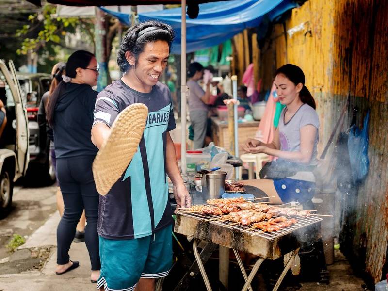 Street barbecue.