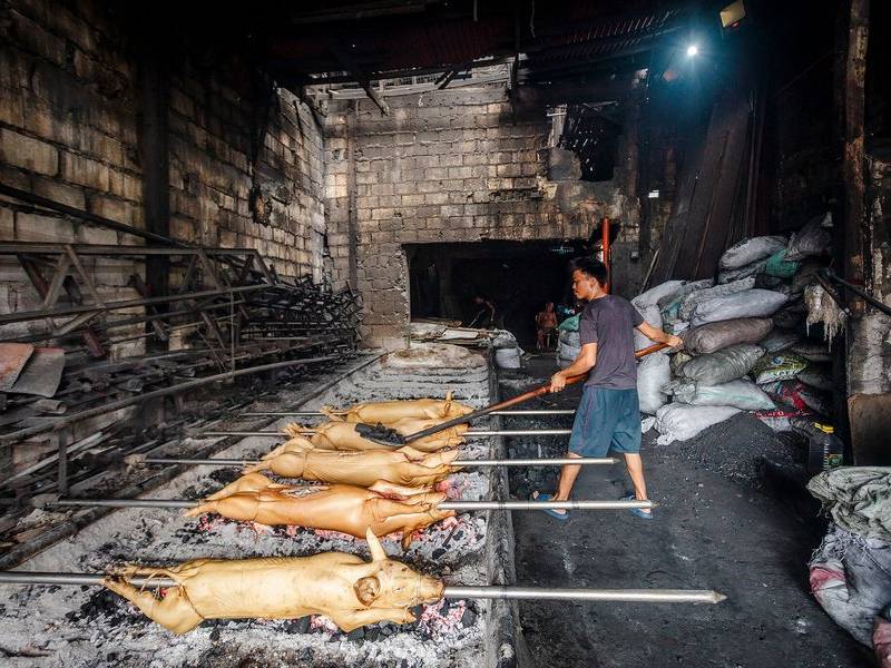Lechon pit.