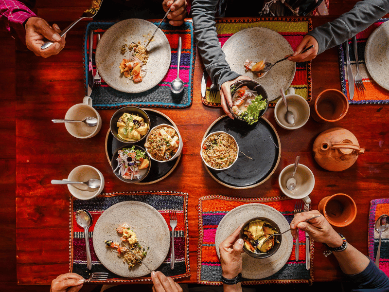 Andean table scene.