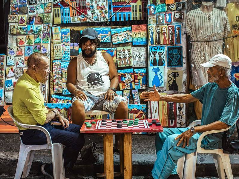 Checkers in Pelô.