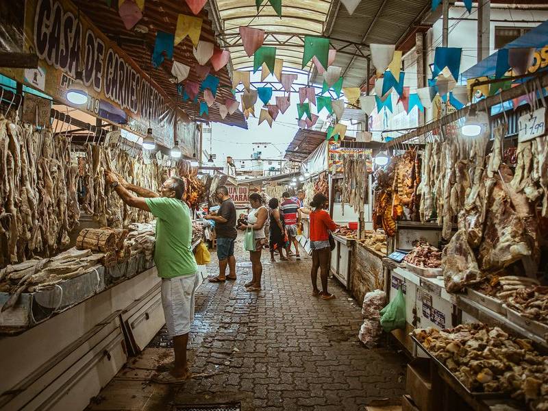 Carne seca market.