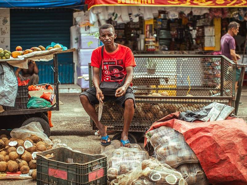Coconut-cart vendor.