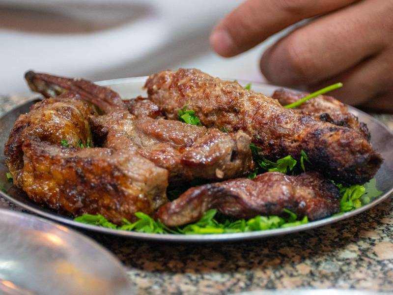 Char-grilled kofta.