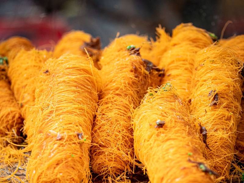 Kunafa rolls.