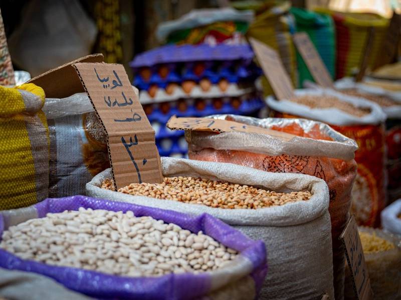 Sacks of pulses.