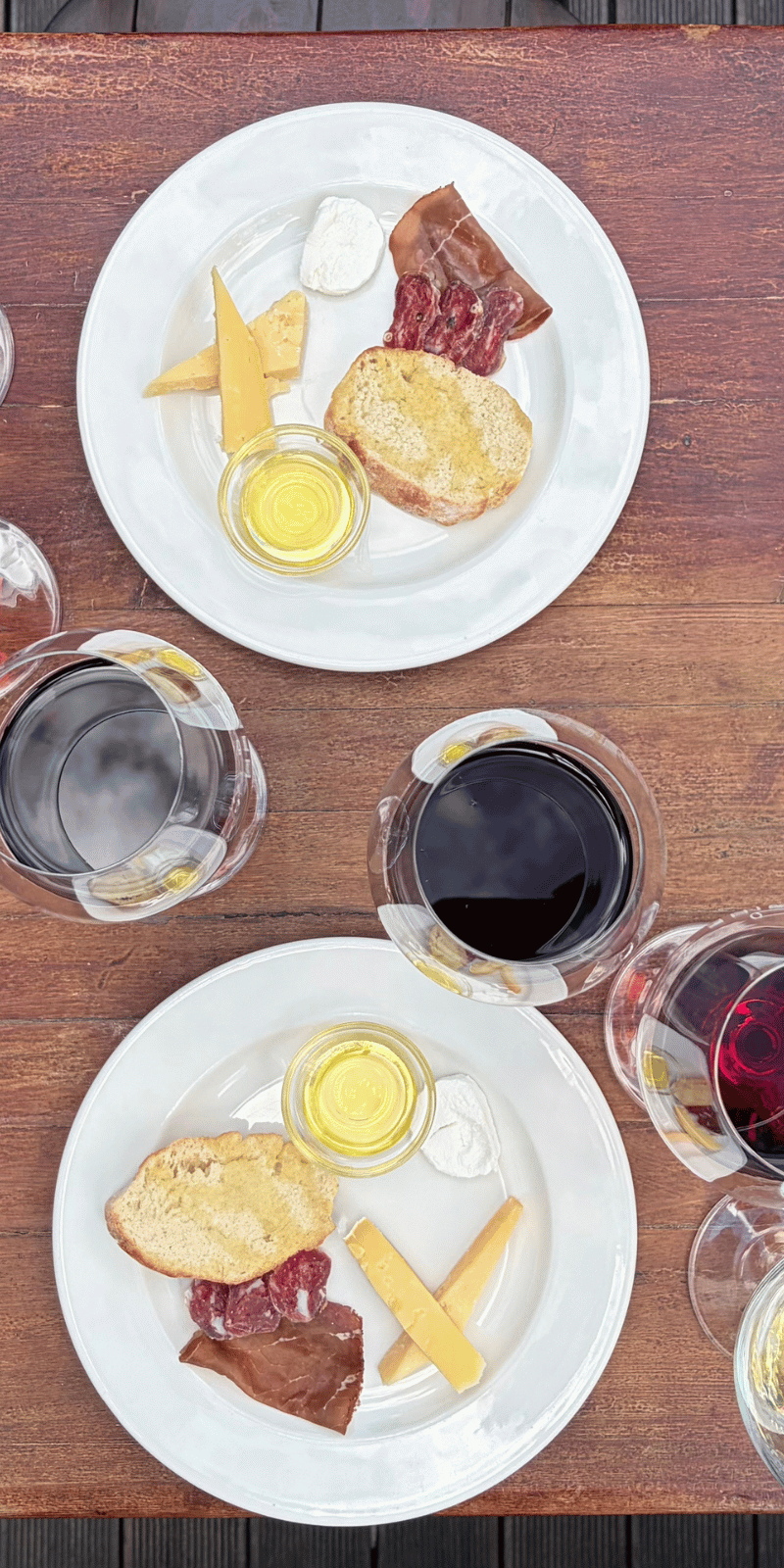South African wine and cheese.
