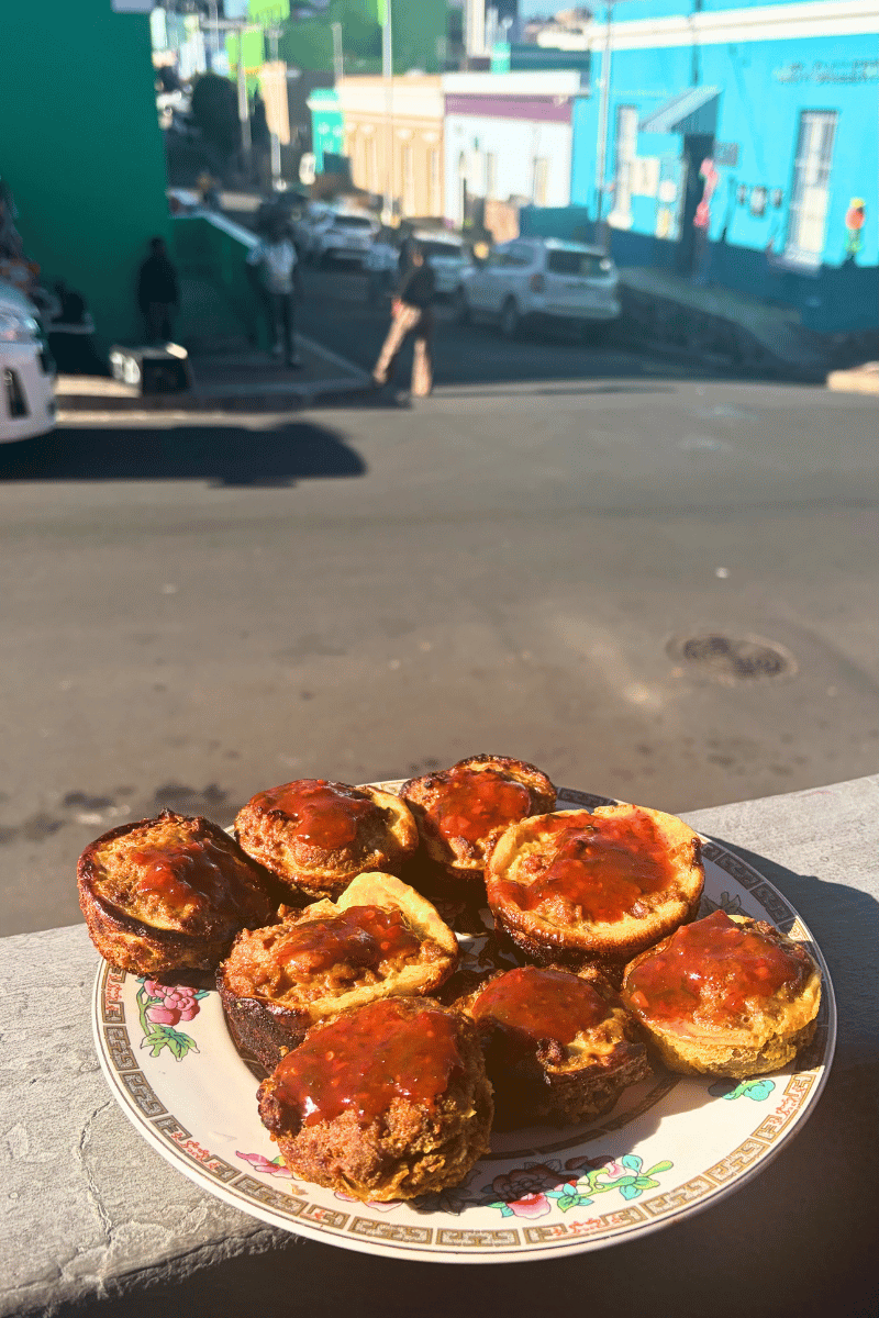 Meat and custard pie.