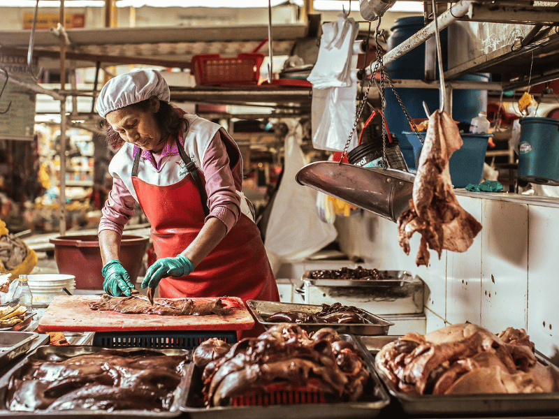 Market butcher.