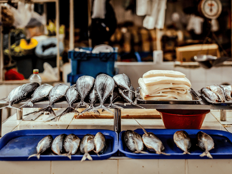 Seafood vendor.