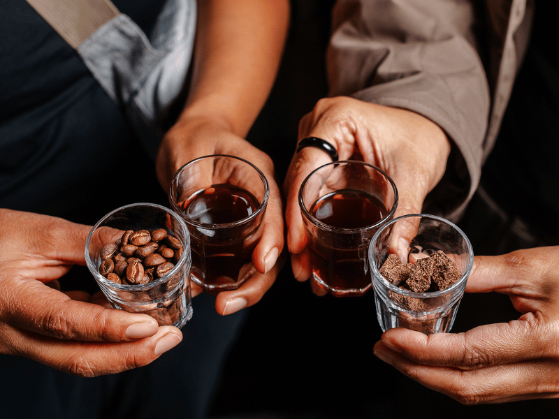 Cacao tasting.