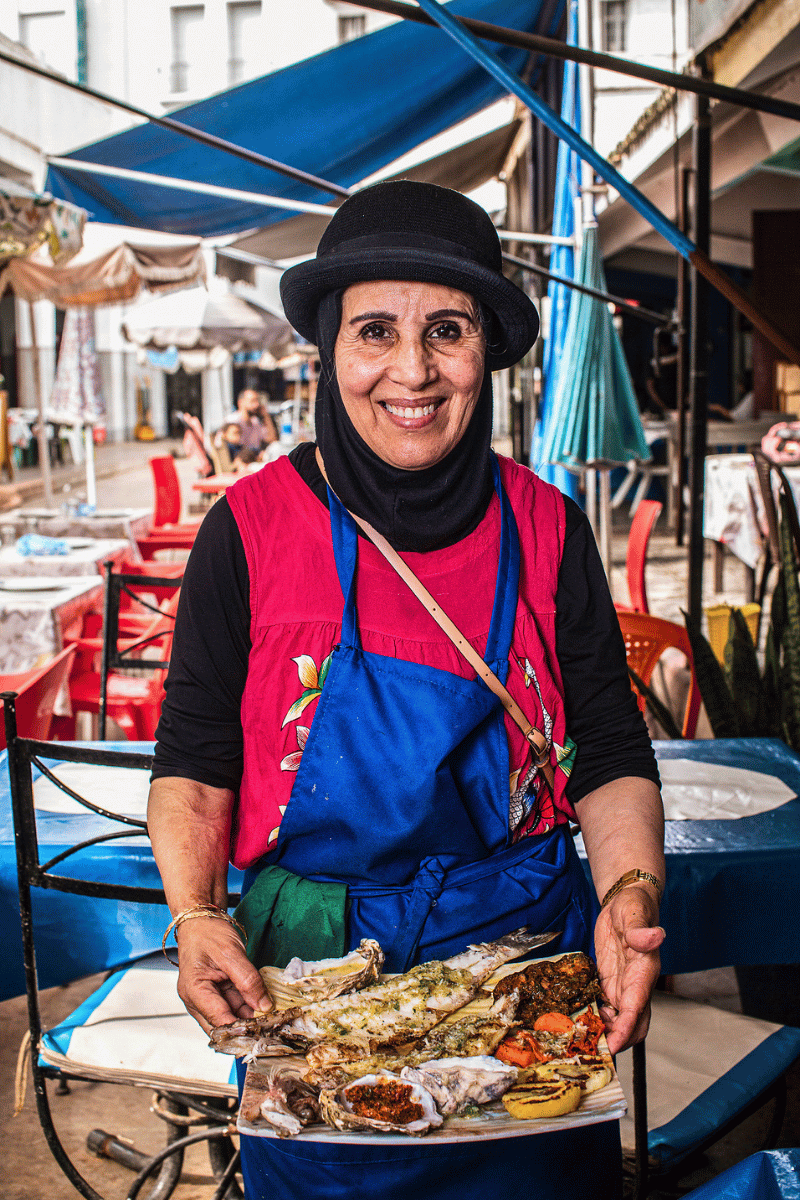 Seafood cook.