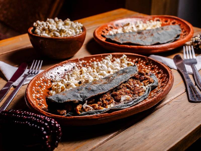 Blue-corn quesadilla.