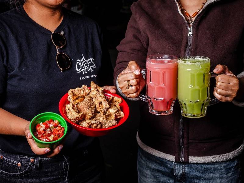 Chicharrón & pulque.