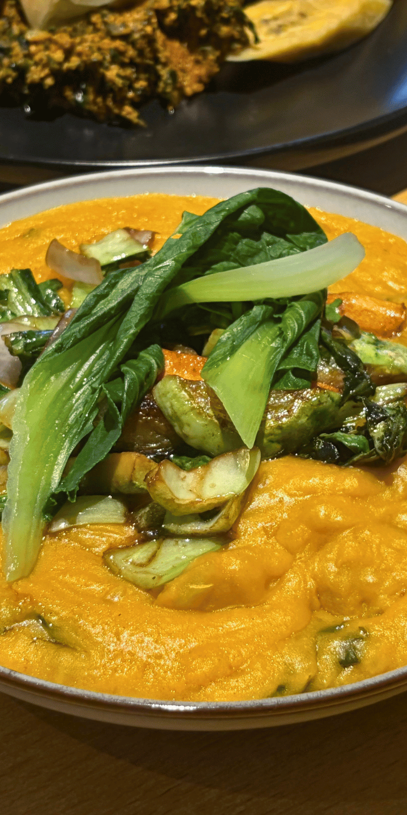Mpotompoto yam and vegetables.